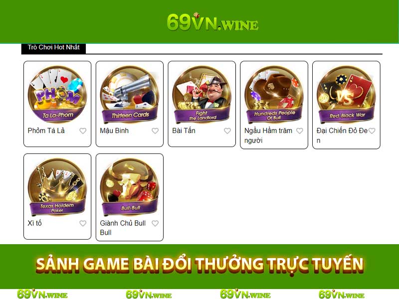 Sảnh Game Bài Đổi Thưởng Trực Tuyến